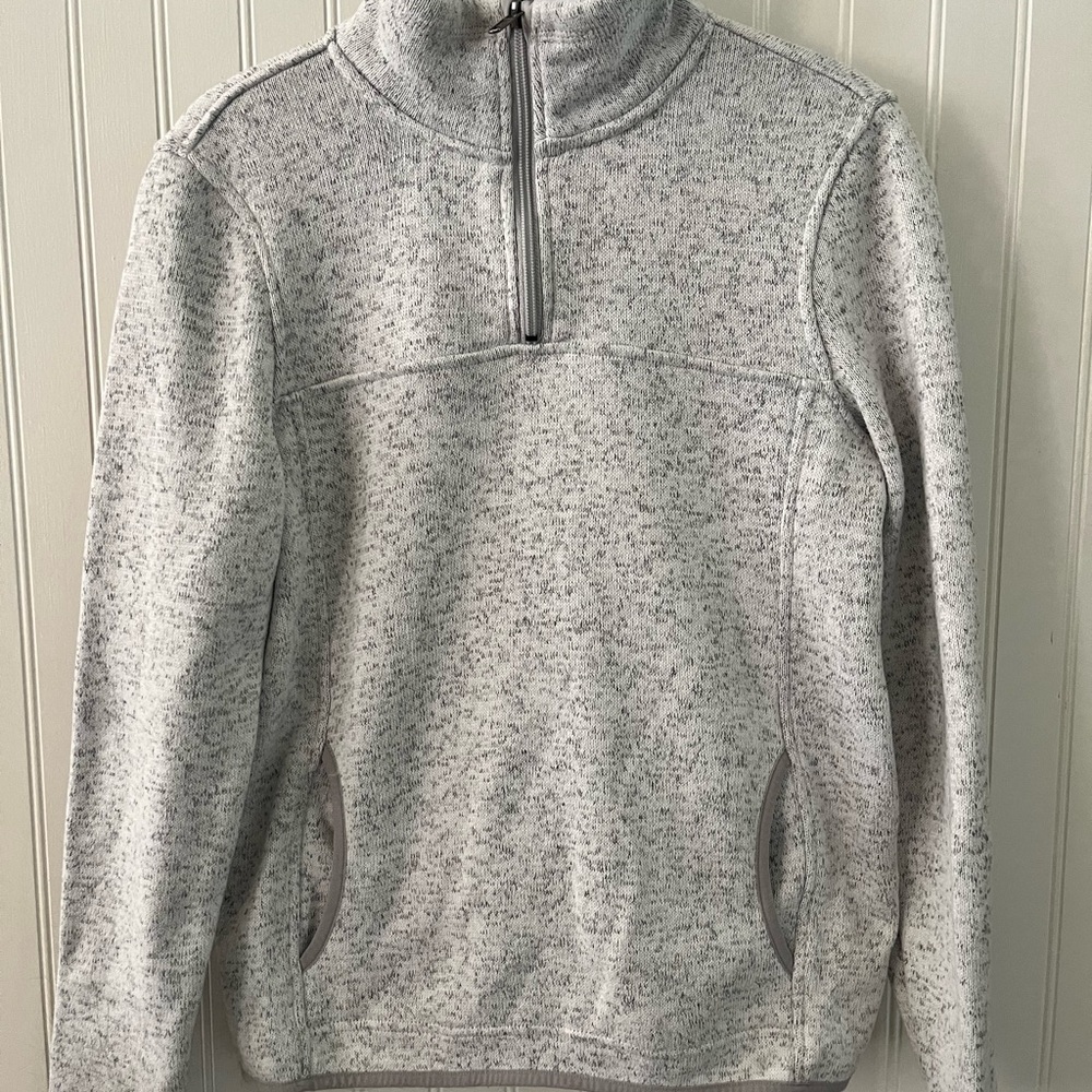 Thread & Supply Men's Heathered Gray Zip-Up Sweater